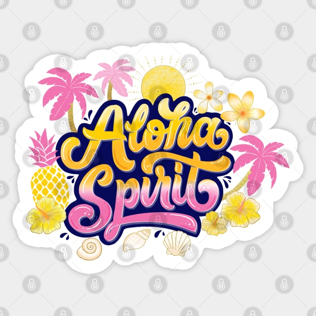 Aloha Spirit Sticker by CalliLetters